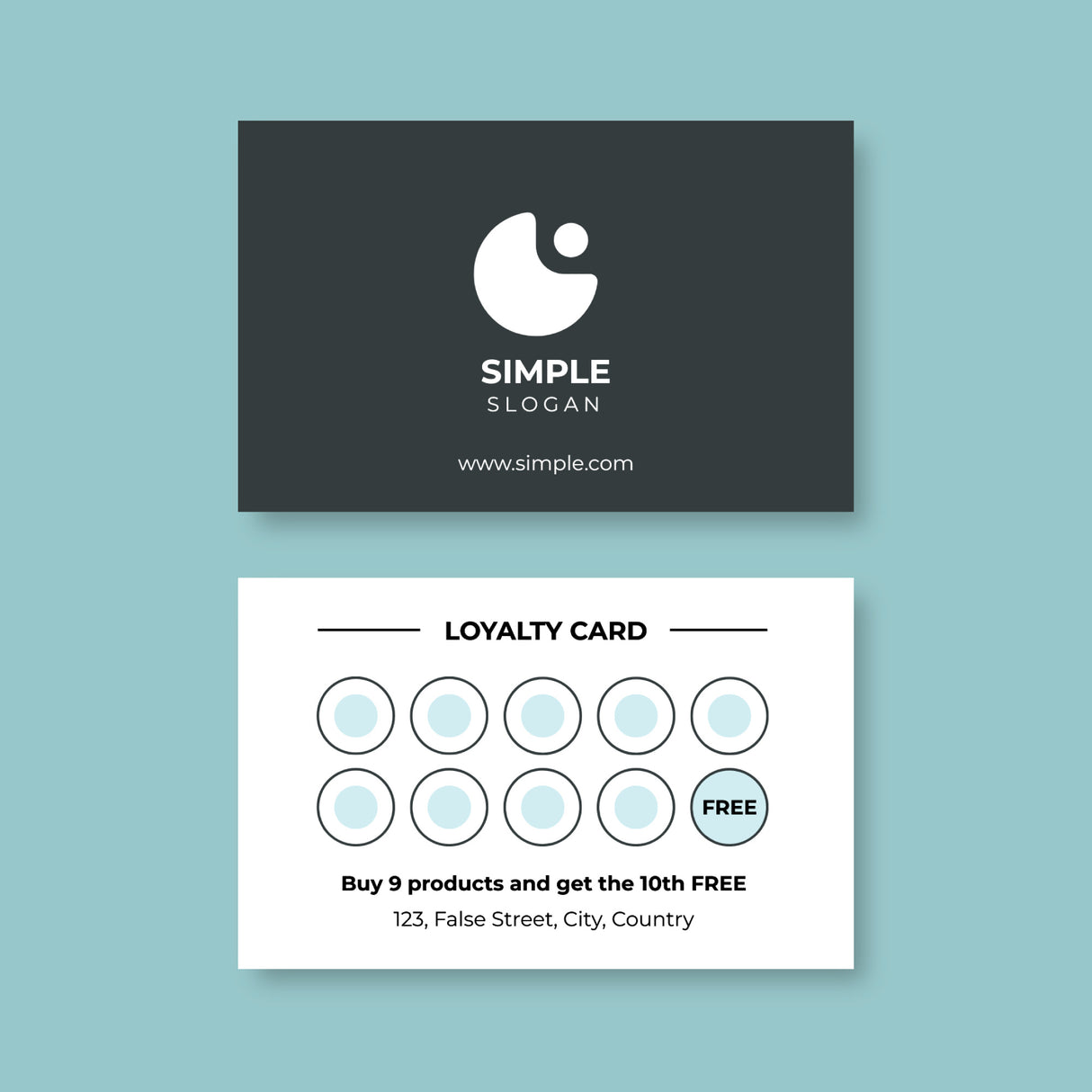 Loyalty / Voucher Cards 55 x 85mm Double Sided - 350gsm Uncoated