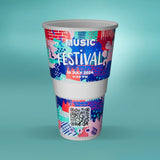 Custom Printed Bio Plastic Free Reusable Pint Cups (Full Colour)