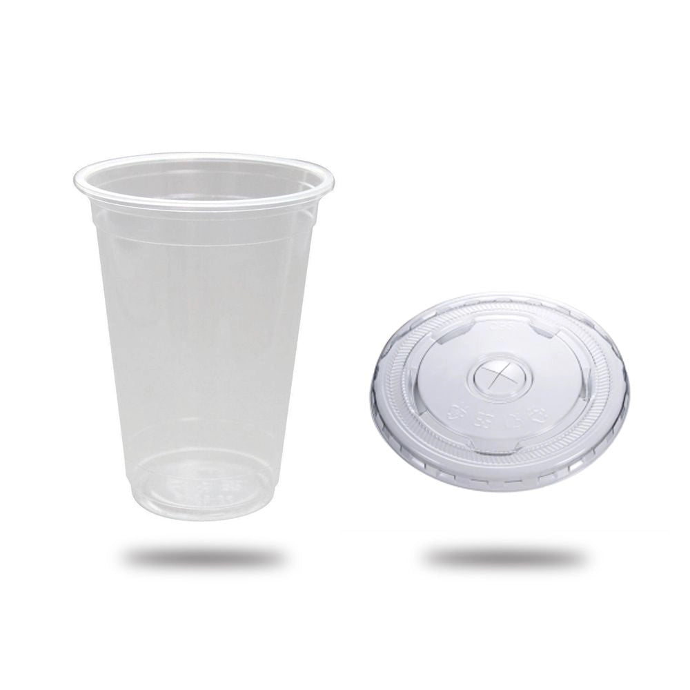 Flat PET Cup Lid with Hole